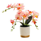 Flor Artificial En Maceta, Orquídeas De Imitación, En