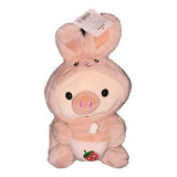 Peluche Kawaii Puerquito Cochinito Disfraz Conejo Rosa Suav 