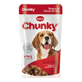 Alimento Chunky Delidog Para Perro Adulto Todos Los Tamaños Sabor Carne En Sobre De 100g