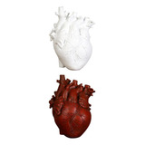 2 Jarrones Anatómicos Con Forma De Corazón, Estatua De