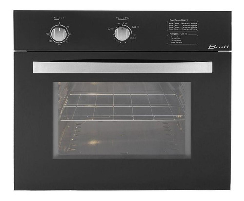 Forno De Embutir A Gás Built Luxor Preto 46l 220v 0590