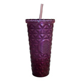 Vaso Acero Starbucks Londres Morado Diamantes 473 Ml