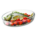 Travessa Forma De Servir Oval 25cm Vidro Alimentos 15000ml