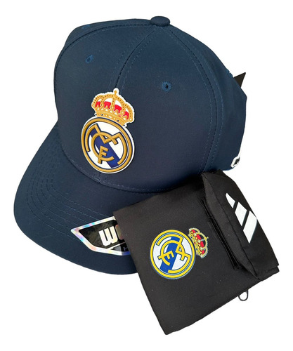 Gorra Curva Y Cartera Club Real Madrid-paquete Envios Gratis