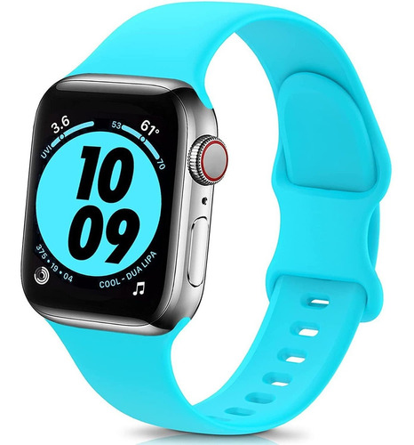 Malla Para Iwatch Series 7,6,5,4,3,2,1,se/verde Azulado