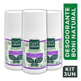 Desodorante Lavanda Vegano Roll-on Boni Natural - Kit 3un