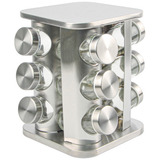 Especiero Condim Giratorio X 12 Acero Inox Cuadrado Ya 