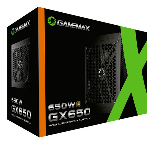 Gamemax Gx Series Gx650mbkv1s7710br Fonte Gx650 650w Cor Preto 80 Plus Gold Full Modular Pfc Ativo 110v/220v