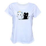 Blusa Playera Gato Angel Demonio Halloween Camiseta Mujer 