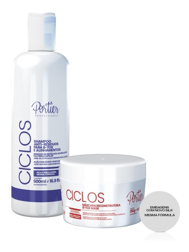 Portier Ciclos Shampoo Anti-resíduos + Btox Ciclos Mask 250g