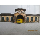 Mini Ho Casarão Colonial Gesso Pintado Mão Diorama Maquete