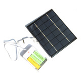 Panel Solar Con Cable Usb Cargador De Pilas 3 Pilas Aa/aaa 