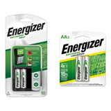Cargador Maxi Energizer + 4 Pilas Aa Pilas Recargables 