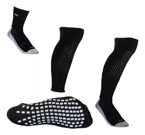 Medias Antideslizantes Sox® + Pantorrillera Futbol Deportiva