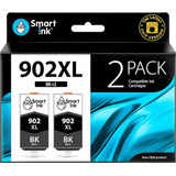 2 Cartucho De Tinta Negra Para Hp 902 Xl Pro 6978 6968 6970 