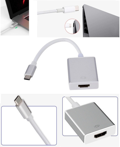 Adaptador Conversor Usb C 3.1 Hdmi Compatível  Macbook Air