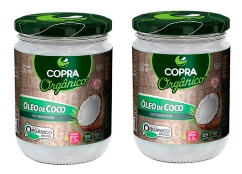 Kit 2 - Óleo De Coco Extra Virgem Orgânico 500ml - Copra