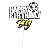 1 Cake Topper Happy Birthday Boy Futbol Ideal Para Pastel 