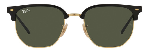 Óculos De Sol Feminino/masculino Preto E Ouro Ray-ban Cor Preto Sobre Ouro Cor Da Armação Preto Sobre Ouro Cor Da Haste Preto Sobre Ouro Cor Da Lente Verde Desenho Irregular