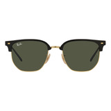 Óculos De Sol Feminino/masculino Preto E Ouro Ray-ban Cor Preto Sobre Ouro Cor Da Armação Preto Sobre Ouro Cor Da Haste Preto Sobre Ouro Cor Da Lente Verde Desenho Irregular