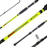 Caña Caster Xtreme Chaos 2.40m 2tr Variada Rio 30lb 80-180g Color Amarillo