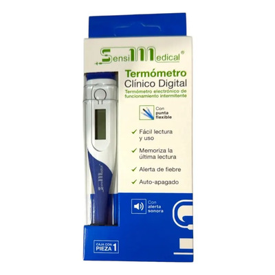 Termómetro Digital Sensi Medical Punta Flexible Axila a Prueba de Agua | MercadoLibre
