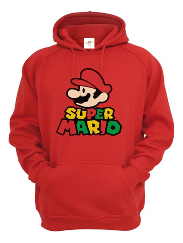 Buzo Rojo Super Mario - Canguro - Hoodie - Unisex - Retro