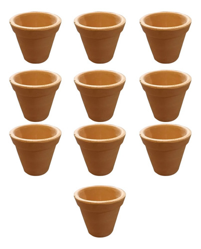 10 Mini Vasos De Barro Suculenta 3 Tamanhos 