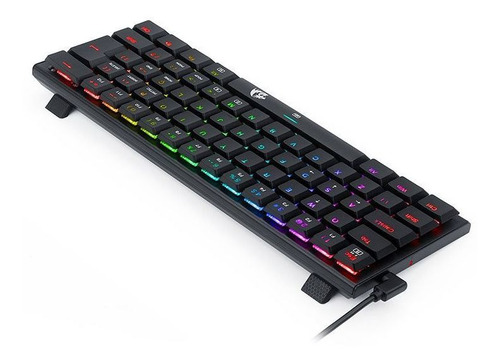 Teclado Mecânico Gamer Redragon Anivia Rgb Switch Brown Cor De Teclado Preto Idioma Português Brasil