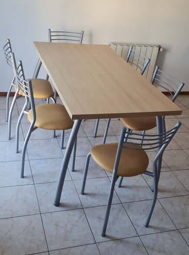 Juego Comedor Mesa Y 6 Sillas 