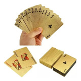 Cartas Barajas De Poker Doradas Lujo Ultra Fino Magia X 54u