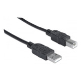 Cable Usb V2.0 Manhattan A B 5.0m, Negro 337779 /v /v