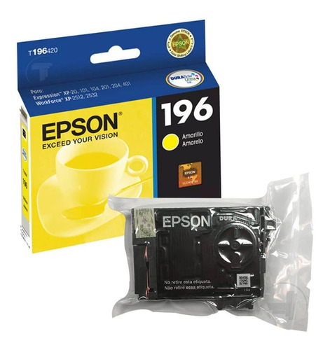 Cartucho Epson T196 Amarillo Para Xp-401/411 7ml T196420 /v