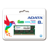 Memoria Sodimm 8gb Ddr3 1600mhz Notebook Ram Adata Premier