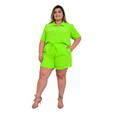 Conjunto Duna Camisa E Shorts Plus Size