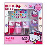 Set Uñas Hello Kitty Niñas Juguete Esmalte Glitter 7 Piezas