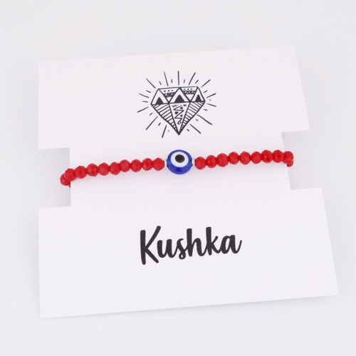 Pulsera Roja, Ojo Turco, Acero, Cristal, Amuleto, Protección