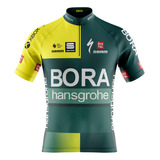 Camisa Ciclismo Masculina Pro Tour Equipe Bora Com Bolsos Uv