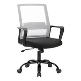 Silla De Oficina Ergonómica Con Soporte Lumbar, Blanco