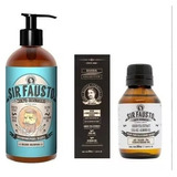 Kit Shampoo Para Barba + Oleo Fortalecedor  Barba Sir Fausto