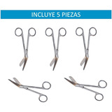 Tijeras Lister De Boton 14 Cm Uso Rudo Hospital 5 Piezas