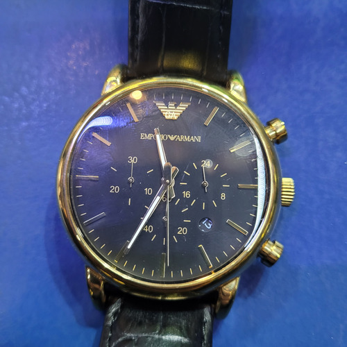 Reloj Hombre Usado Original Emporio Armani Negro