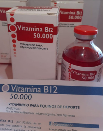 Vitamina B12 50.000 Para Cavalos De Corrida Quarto De Milha