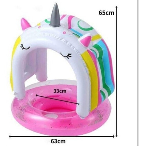 Flotador Unicornio Con Techo Piscina 