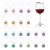 Charms De Copa De Vino Con Gatos (20 Piezas)