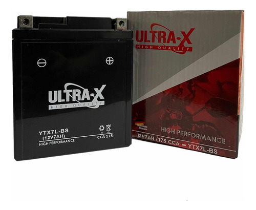 Bateria Ytx7l-bs Para Moto 12v 7ah Marca Ultra-x