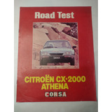 Suplemento Road Test Citroen Cx-2000 Athena Revista Corsa 