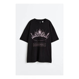 Camiseta Oversize H&m Usa Original Blackpink Merch Kpop 