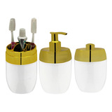 Conjunto Lavabo Acquaset Branco Gold Banheiro 3 Peças