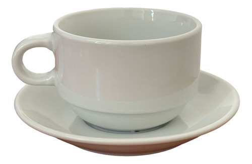 Tazas De Té 200cc + Platillos 14cm Porcelana - Wellington